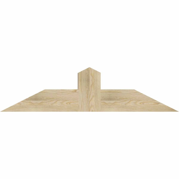 Ekena Millwork Portland Rough Sawn Timber Gable Bracket, Douglas Fir, 48"W x 12"H x 6"D x 6"F, 6/12 Pitch GBW048X12X0606POR00RDF - main